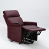 Elektrische kunstleren relaxfauteuil met wielen en liftsysteem Amalia 