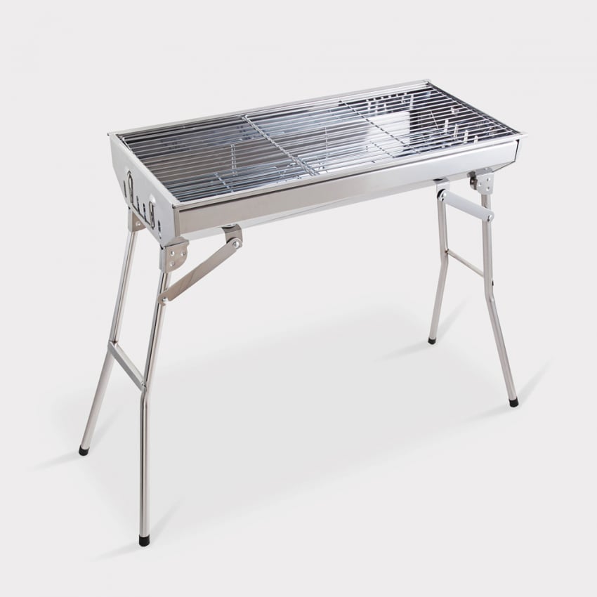 Draagbare opvouwbare stalen houtskoolbarbecue Ash Aanbieding Draagbare opvouwbare stalen houtskoolbarbecue Ash Aanbieding