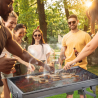 Draagbare opvouwbare stalen houtskoolbarbecue Ash Verkoop