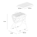 Houtskoolbarbecue draagbare opvouwbare koffer BEECH Model