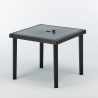 Set van 12 vierkante polyrotan tafels 90x90cm Grand Soleil Boheme Afmetingen
