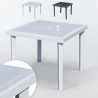 Set van 12 vierkante polyrotan tafels 90x90cm Grand Soleil Gruvyer Kortingen