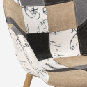 Scandinavische patchwork design fauteuil Finch 