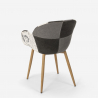 Scandinavische patchwork design fauteuil Finch 