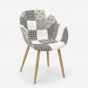 Scandinavische patchwork design fauteuil Finch 