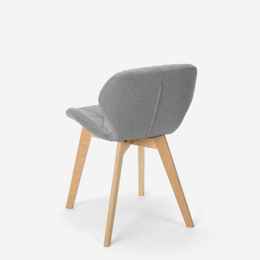 Streven Retoucheren Om toestemming te geven Whale Nordic design stoel houten poten stof keuken bar restaurant