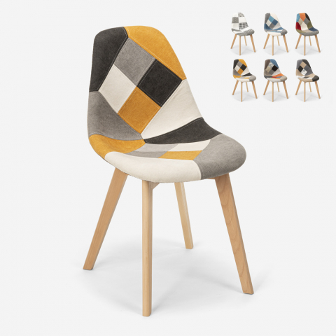 Nordic design patchwork stoel Robin Aanbieding