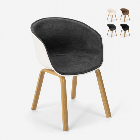 Scandinavische design fauteuil stoel metaal hout effect voor keukens bar BUSH