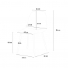 Scandinavische design stoel met houten poten en stoffen bekleding Salmon 
