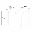 Set van 12 vierkante polyrotan tafels 90x90cm Grand Soleil Boheme Kosten