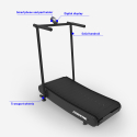Ruimtebesparende opvouwbare gebogen magnetische loopband Essential Kortingen