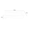 Ruimtebesparende opvouwbare gebogen magnetische loopband Essential Afmetingen