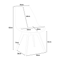 Scandinavisch design houten stoel met fluwelen stof Dolphin Lux 