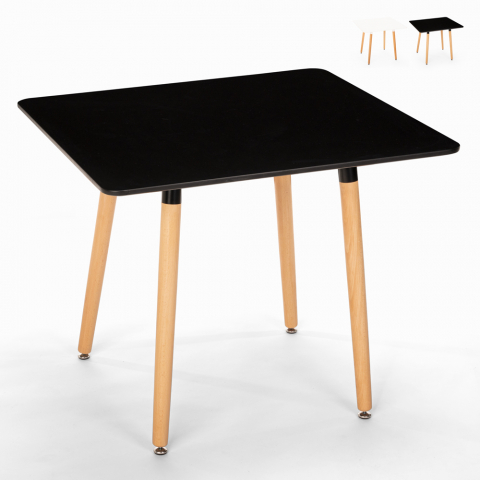 Scandinavisch ontwerp vierkante houten tafel 80x80 voor keuken bar restaurant FERN