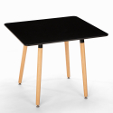 Scandinavisch ontwerp vierkante houten tafel 80x80 voor keuken bar restaurant FERN Catalogus