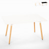 Design houten rechthoekige eettafel 120x80 CORN Aanbieding