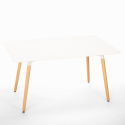 Rechthoekige design eettafel van hout 120x80 cm Corn Kortingen