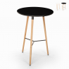 Hoge ronde houten Scandinavische design tafel 60x60 cm Shrub Aanbieding