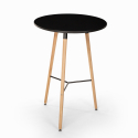 Hoge ronde houten Scandinavische design tafel 60x60 cm Shrub Kortingen