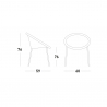 Modern stoel ontwerp voor bar, keuken, restaurant en tuin Scab Bon Bon Korting