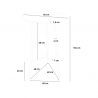 Hoge ronde houten Scandinavische design tafel 60x60 cm Shrub Model
