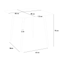 Vierkante houten tafel 80x80 cm in Scandinavisch design Fern Karakteristieken