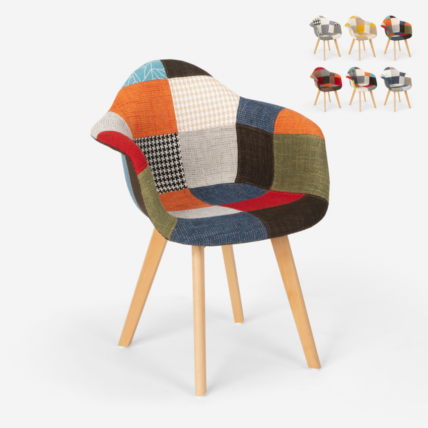 Scandinavisch design patchwork fauteuil Herion Aanbod Scandinavisch design patchwork fauteuil Herion Aanbod