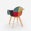Scandinavisch design patchwork fauteuil Herion 