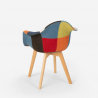 Scandinavisch design patchwork fauteuil Herion 