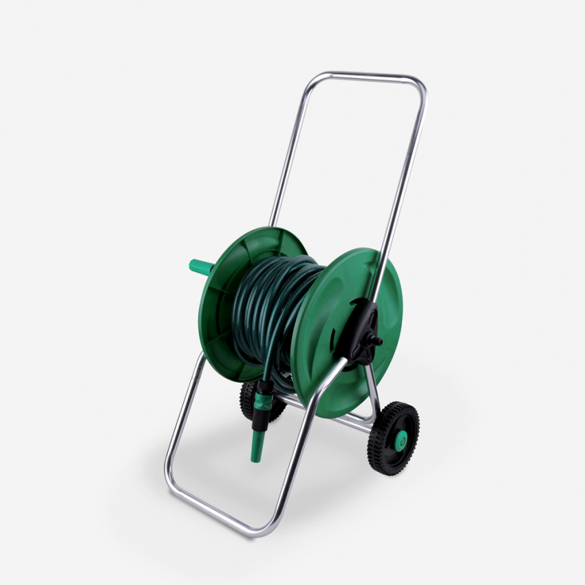 Tuinslanghaspel van 20m met wielen Tubulus Aanbieding Tuinslanghaspel van 20m met wielen Tubulus Aanbieding