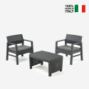 Rattan loungeset koffietafel en twee stoelen met kussens Progarden Tambo Verkoop