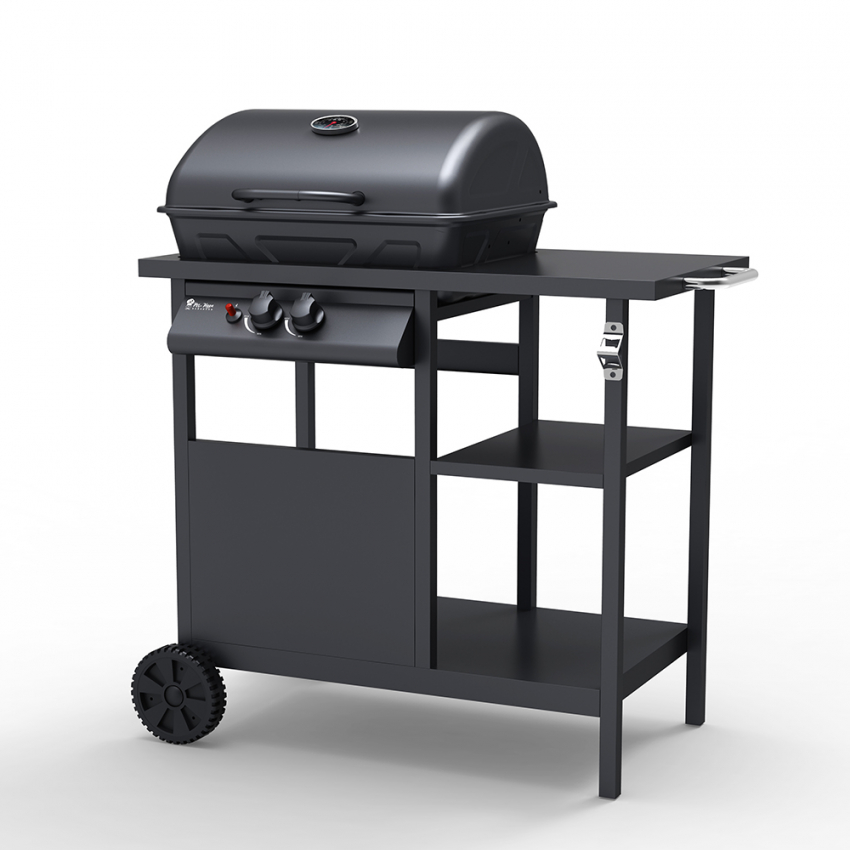 Barbecue BBQ gas RVS 2 pits grillrooster Bagnét Verd Fr Aanbieding