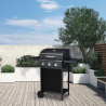 RVS barbecue gas BBQ met 3 branders en opklapbare planken Romesco Verkoop