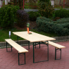 Inklapbare Biertafel set met 2 banken 220x80 cm voor picknick of tuinfeesten Oletan Korting