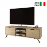 TV-meubel Scandinavisch ontwerp in hout met open vak en 2 zijdeuren Palma Verkoop