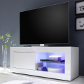 Moderne witte TV-meubel met zij open vak en zijdeur Creta Aanbieding