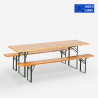 Set van 8 inklapbare biertafels 220x80 cm met 2 banken Oletan Aanbod