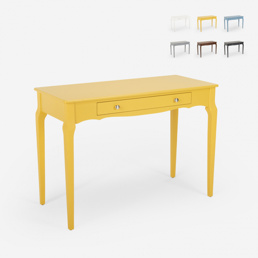 Klassieke entree tafel of bureaumeubel shabby chic van hout 106x47 cm Toscano 