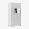 Metalen locker met 12 vakken met slot 90x45x190 cm Krakatoa Light Aanbod