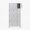 Metalen locker met 12 vakken met slot 90x45x190 cm Krakatoa Light Kortingen