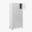 Metalen locker met 12 vakken met slot 90x45x190 cm Krakatoa Light Catalogus