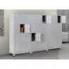 Metalen locker met 12 vakken met slot 90x45x190 cm Krakatoa Light Verkoop