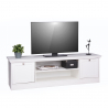 Laag landelijk design wit TV-meubel 160cm Spinle Korting