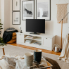 Laag landelijk design wit TV-meubel 160cm Spinle Kortingen