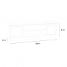 Laag landelijk design wit TV-meubel 160cm Spinle Voorraad
