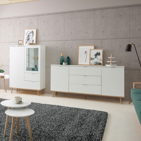 Scandinavisch ontwerp Dressoir woonkamer 2 deuren 3 lades Vide