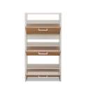 Modern design schoenenkast met 3 vakken voor 18 paar schoenen 61 x 25 x 115 cm Drevo 