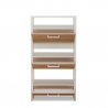 Modern design schoenenkast met 3 vakken voor 18 paar schoenen 61 x 25 x 115 cm Drevo 
