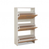 Modern design schoenenkast met 3 vakken voor 18 paar schoenen 61 x 25 x 115 cm Drevo 