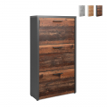 Modern design schoenenkast met 3 vakken voor 18 paar schoenen 61 x 25 x 115 cm Drevo Aanbieding